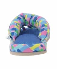 GNFTG05025 Jocomomola(ホコモモラ) 【洗える】幾何プリント5本指スリッパ ライトブルー