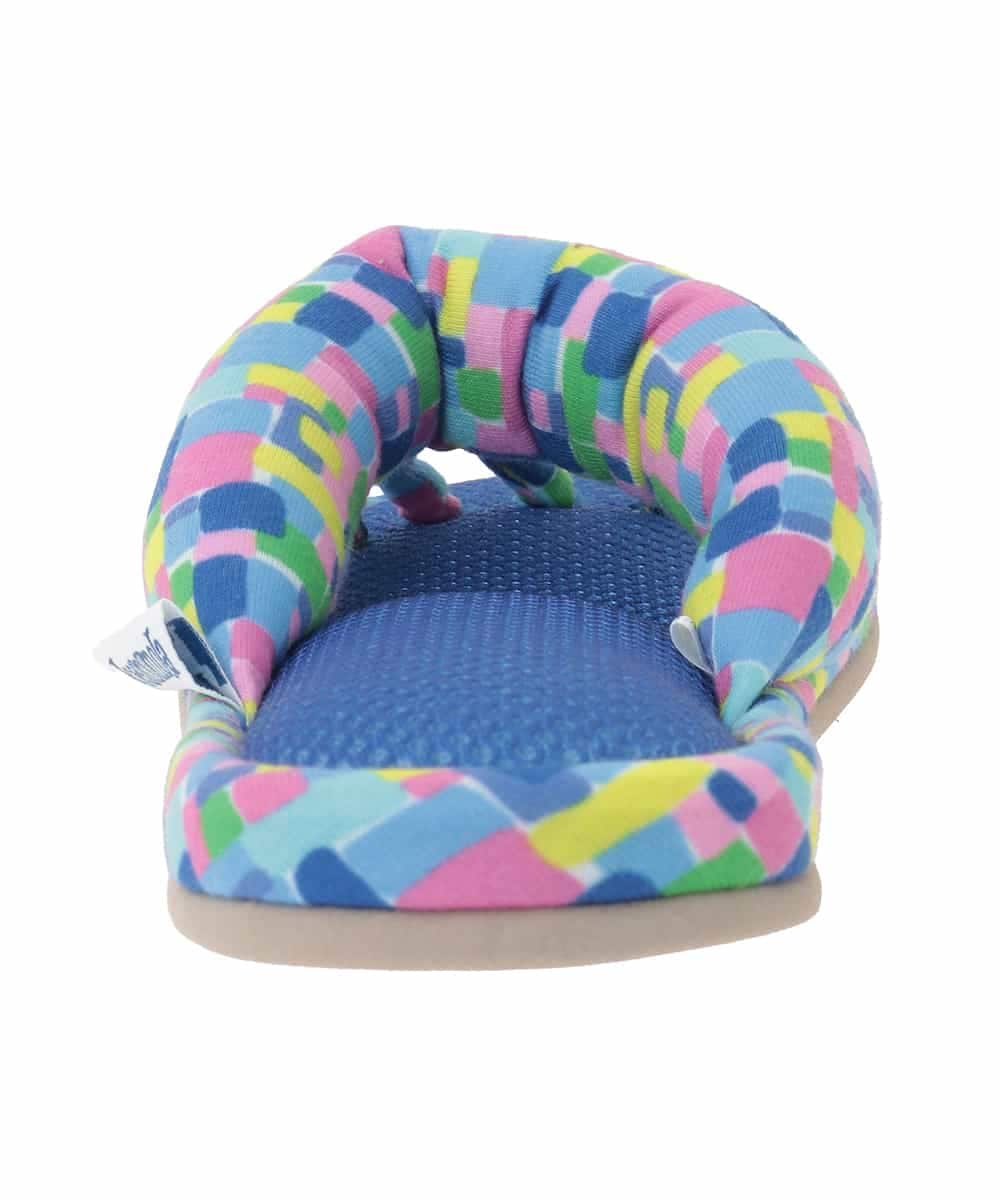 GNFTG05025 Jocomomola(ホコモモラ) 【洗える】幾何プリント5本指スリッパ ライトブルー