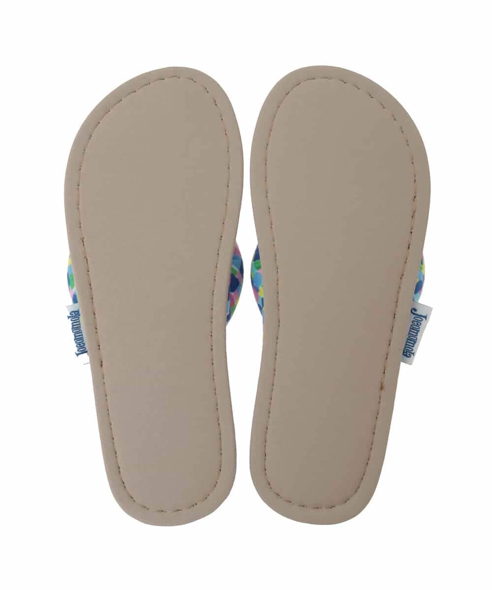 GNFTG05025 Jocomomola(ホコモモラ) 【洗える】幾何プリント5本指スリッパ ライトブルー