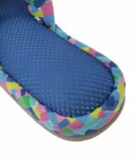 GNFTG05025 Jocomomola(ホコモモラ) 【洗える】幾何プリント5本指スリッパ ライトブルー