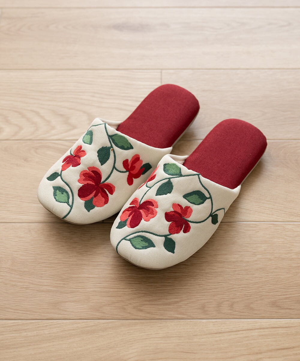 GQ6GD04025 Sybilla(バイヤーズ セレクト) 【Sybilla】ヒストリア スリッパ レッド