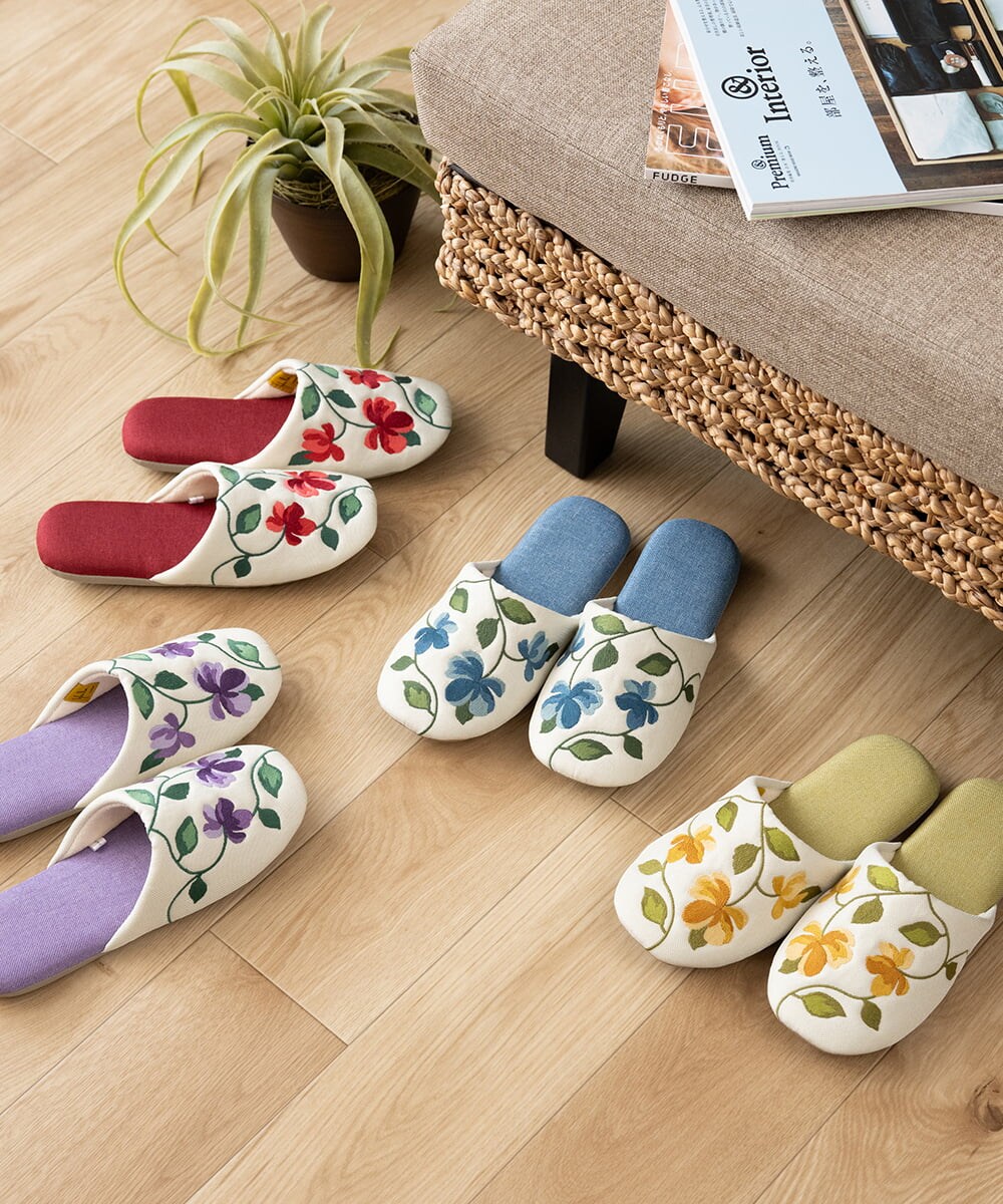 GQ6GD04025 Sybilla(バイヤーズ セレクト) 【Sybilla】ヒストリア スリッパ ブルー