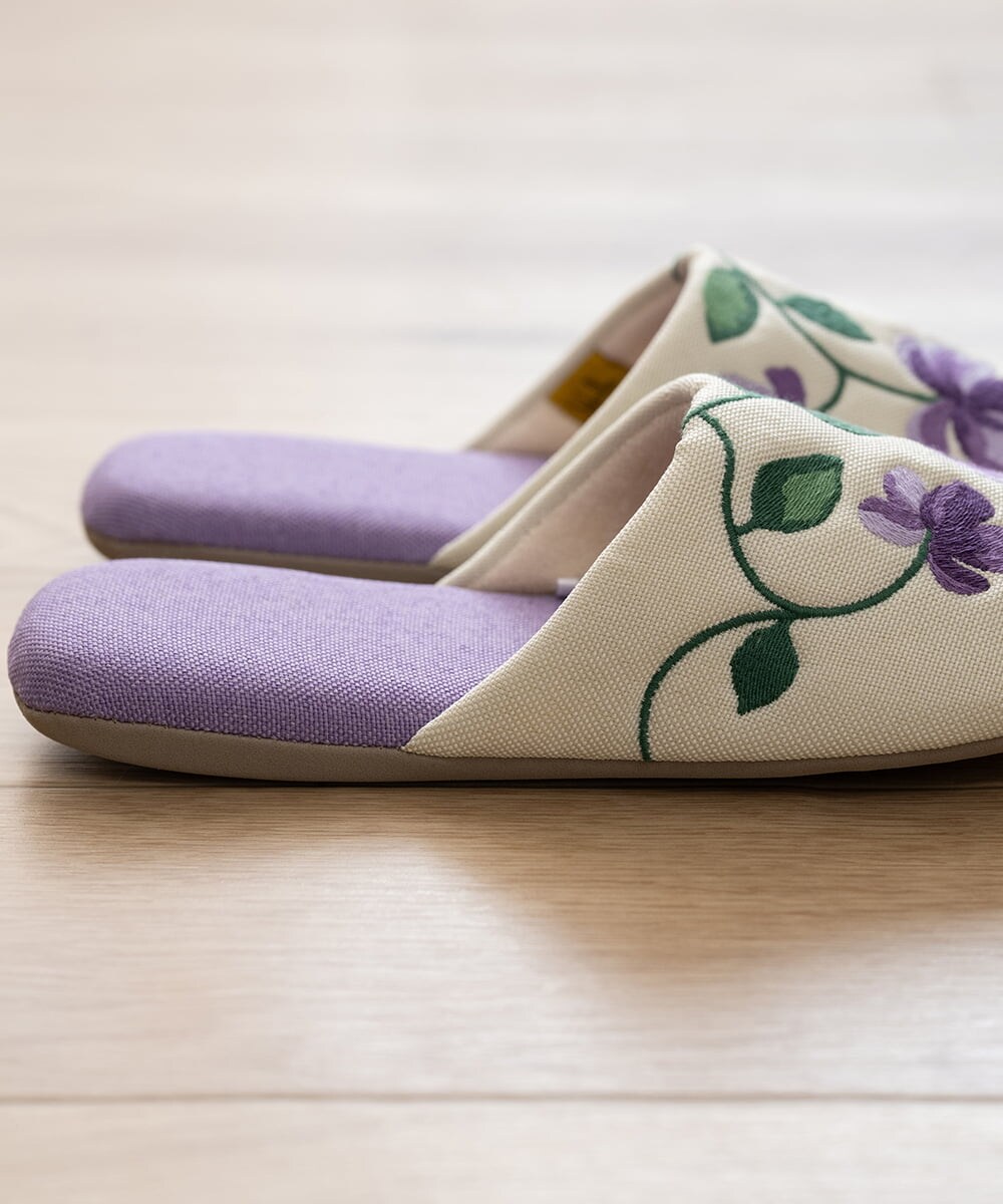 GQ6GD04025 Sybilla(バイヤーズ セレクト) 【Sybilla】ヒストリア スリッパ パープル