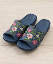 GQ6GD05050 Sybilla(バイヤーズ セレクト) 【Sybilla】フロラシオン スリッパ  ネイビーブルー