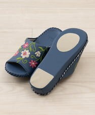 GQ6GD05050 Sybilla(バイヤーズ セレクト) 【Sybilla】フロラシオン スリッパ  ネイビーブルー