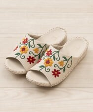 GQ6GD05050 Sybilla(バイヤーズ セレクト) 【Sybilla】フロラシオン スリッパ  ベージュ