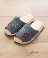 GQ6GD06025 Sybilla(バイヤーズ セレクト) 【Sybilla】クルス/スリッパ ブルー