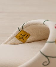 GQ6GD07025 Sybilla(バイヤーズ セレクト) 【Sybilla】 フラワーガーデン2 スリッパ ベージュ