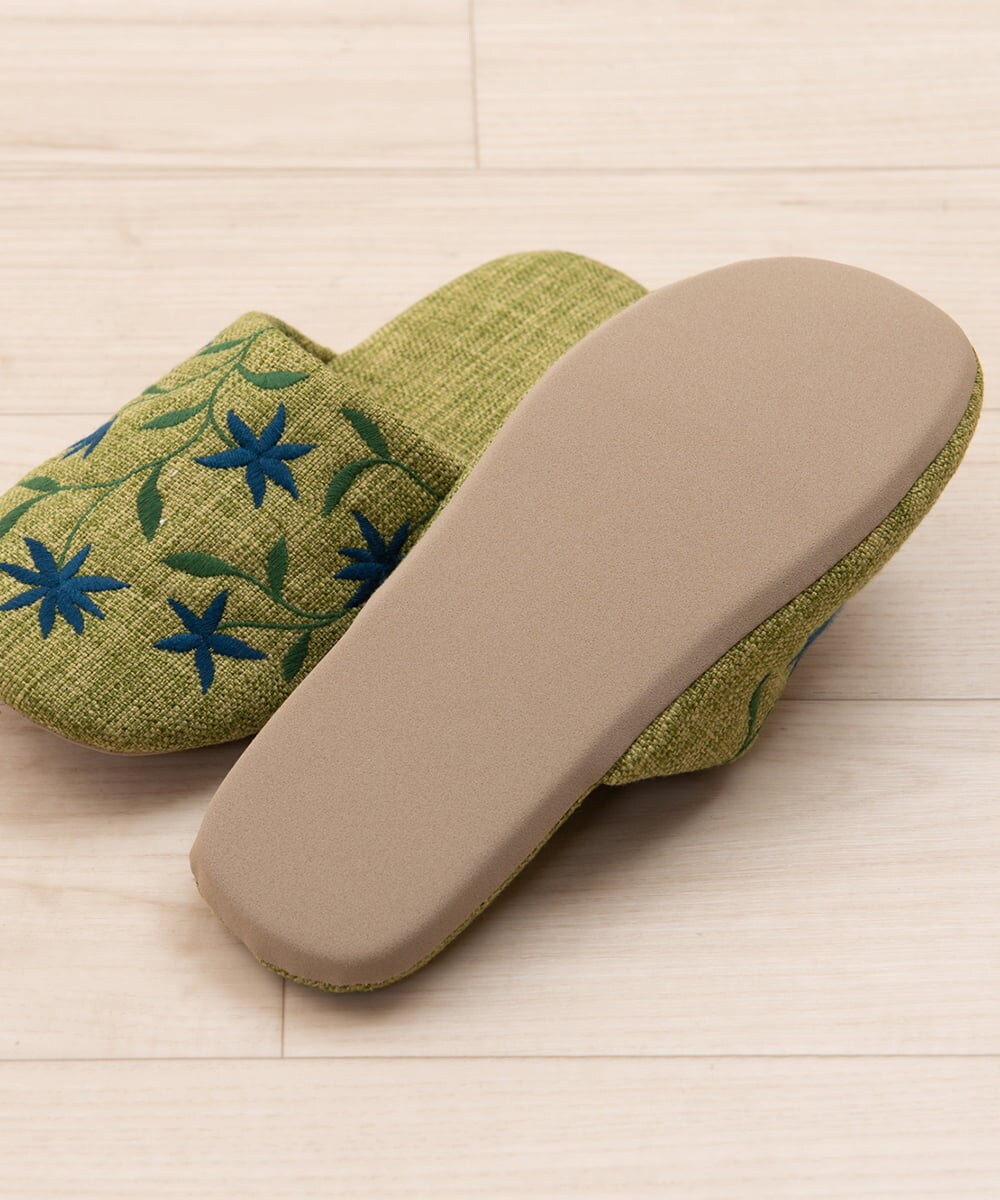 GQ6GD08025 Sybilla(バイヤーズ セレクト) 【Sybilla】アメリア スリッパ グリーン