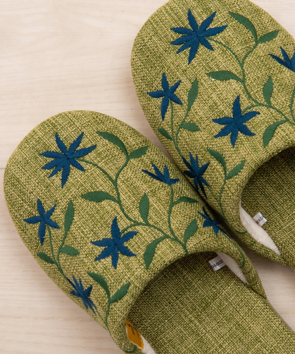 GQ6GD08025 Sybilla(バイヤーズ セレクト) 【Sybilla】アメリア スリッパ グリーン