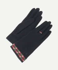GS2AD02043 Sybilla(シビラ) 【日本製】リング刺繍グローブ ブラック