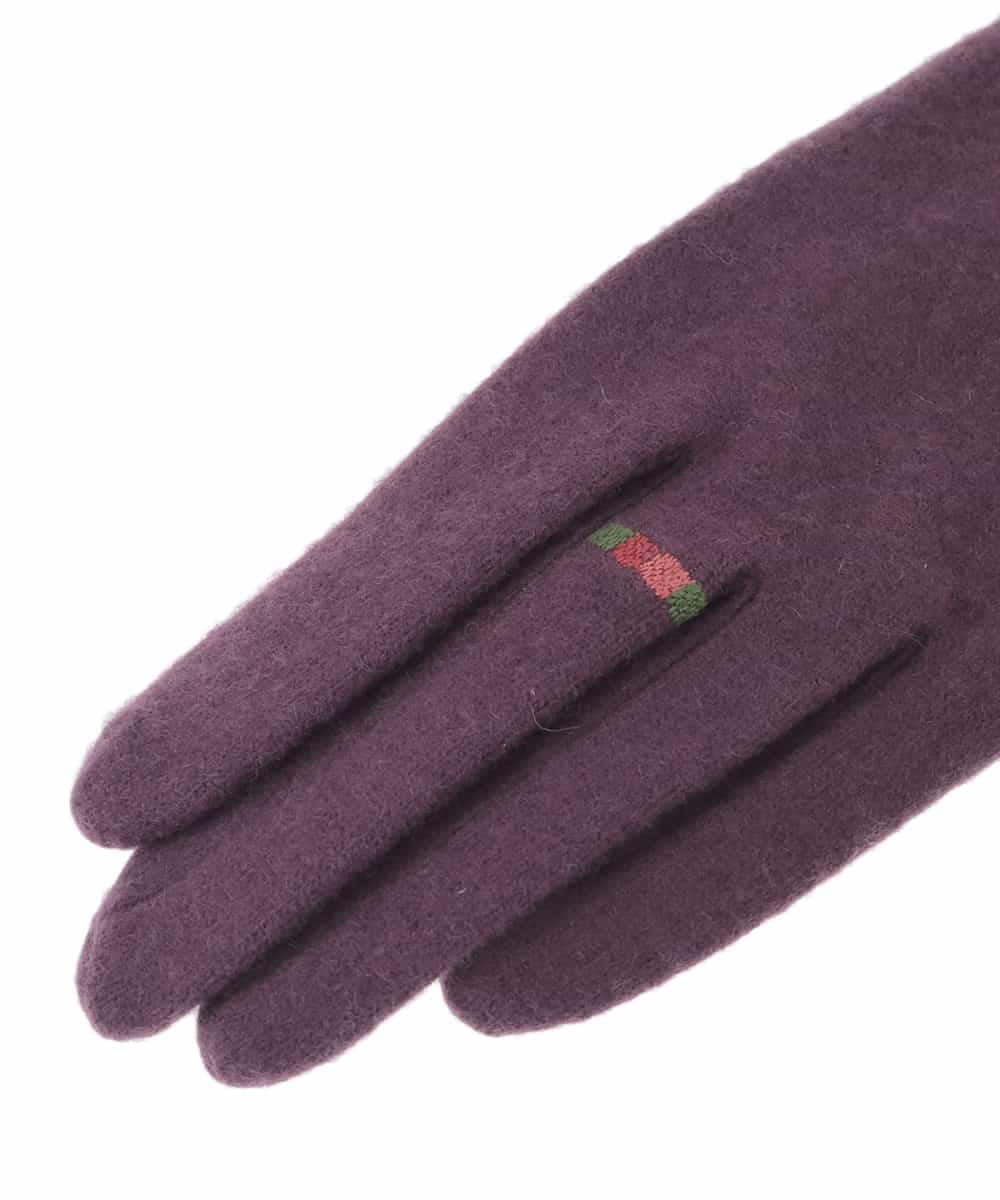 GS2AD02043 Sybilla(シビラ) 【日本製】リング刺繍グローブ パープル