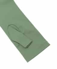 GS2GD01043 Sybilla(シビラ) 【日本製/接触冷感】フラワー刺繍UVアームカバー グリーン