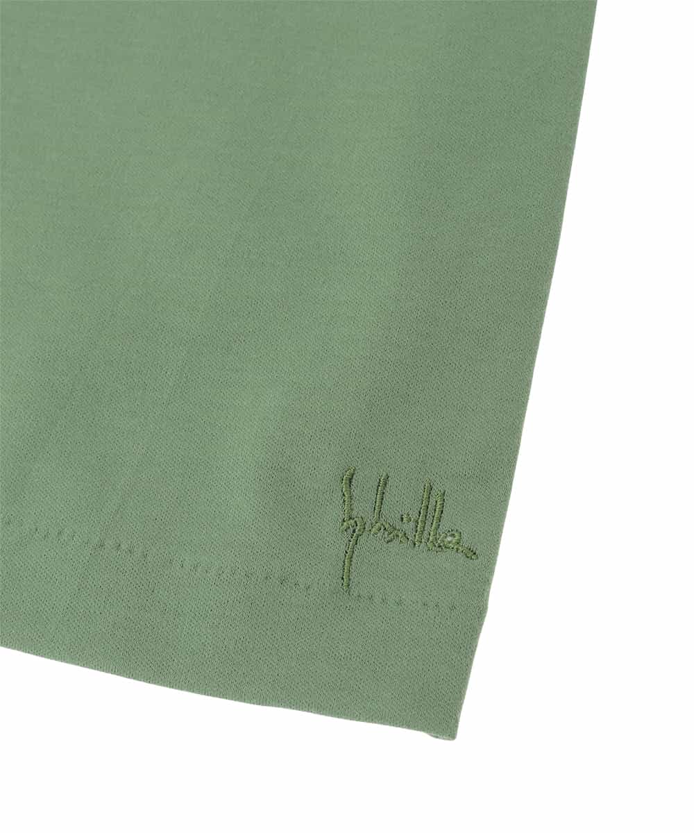 GS2GD01043 Sybilla(シビラ) 【日本製/接触冷感】フラワー刺繍UVアームカバー グリーン