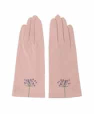 GS2GD02035 Sybilla(シビラ) 【日本製/接触冷感】フラワー刺繍UV手袋 ピンク