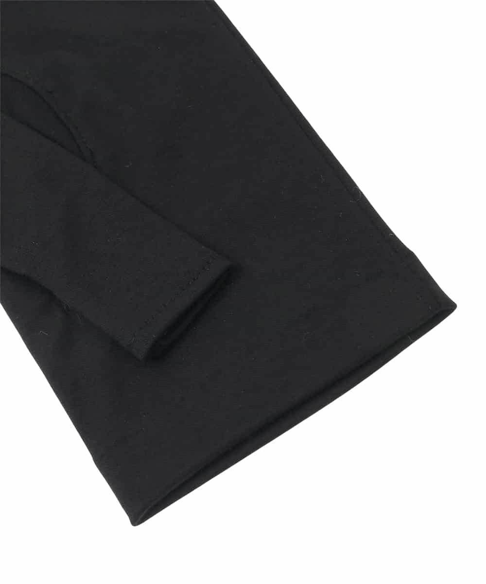 GS2GD03035 Sybilla(シビラ) 【日本製/接触冷感】モチーフ刺繍UVフィンガーレス手袋 ブラック