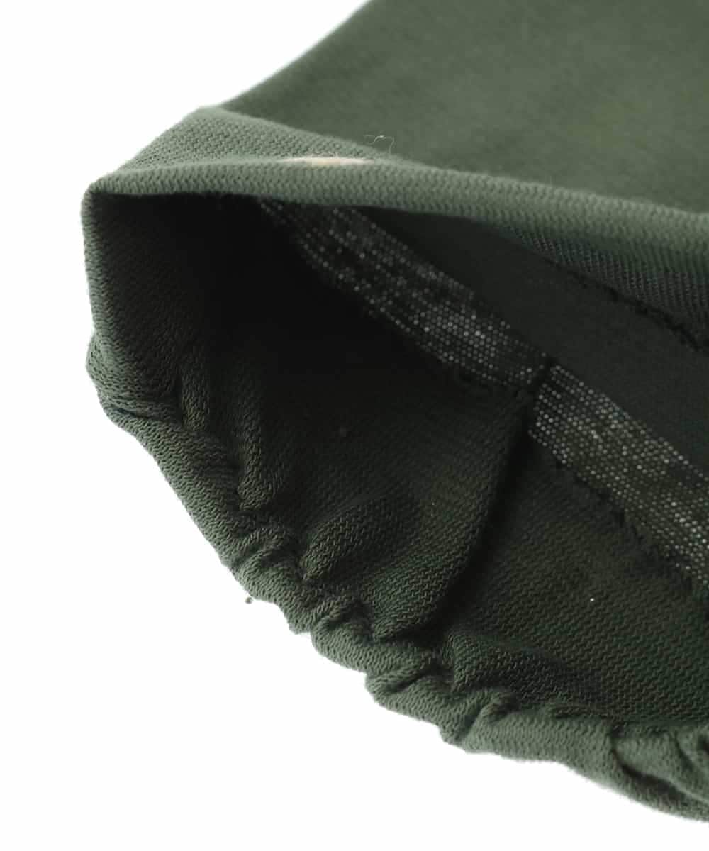 GS2HA02040 Sybilla(シビラ) 【日本製/接触冷感】フラワー刺繍フィンガーレスミドルグローブ（5本指） グリーン