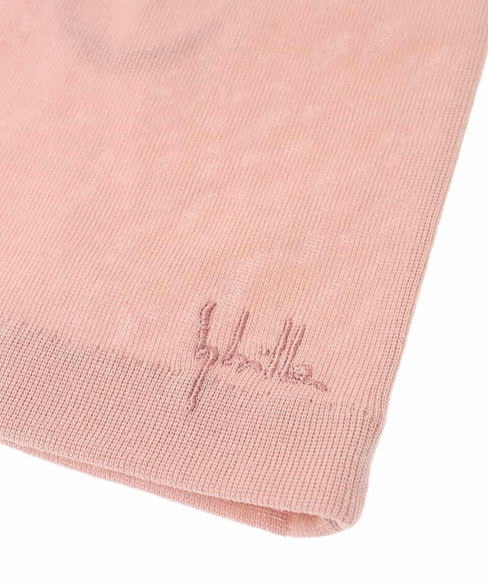 GS2HA03033 Sybilla(シビラ) 【日本製/接触冷感】ローズ刺繍フィンガーレスショートグローブ ピンク
