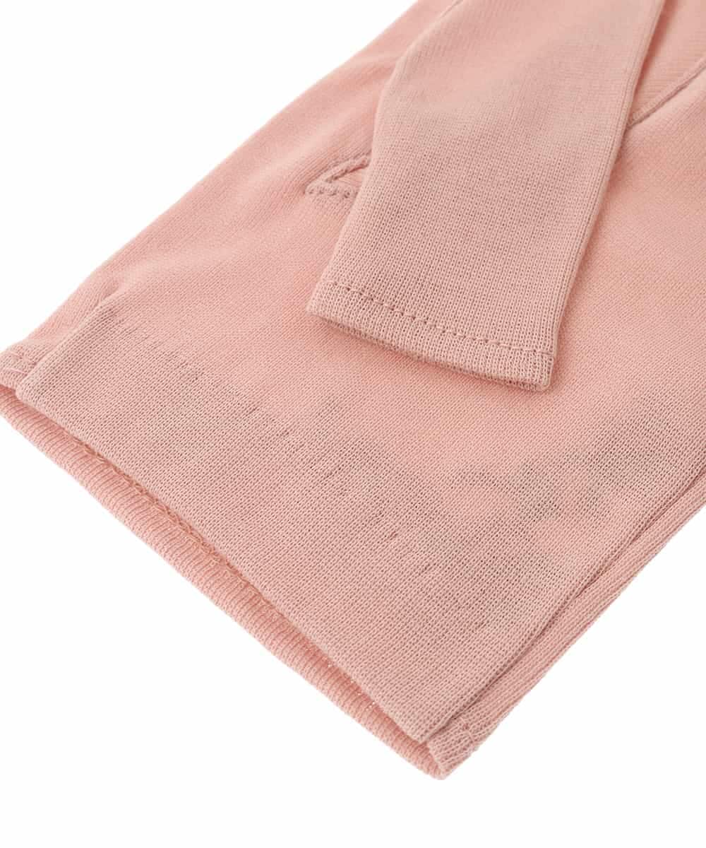 GS2HA03033 Sybilla(シビラ) 【日本製/接触冷感】ローズ刺繍フィンガーレスショートグローブ ピンク