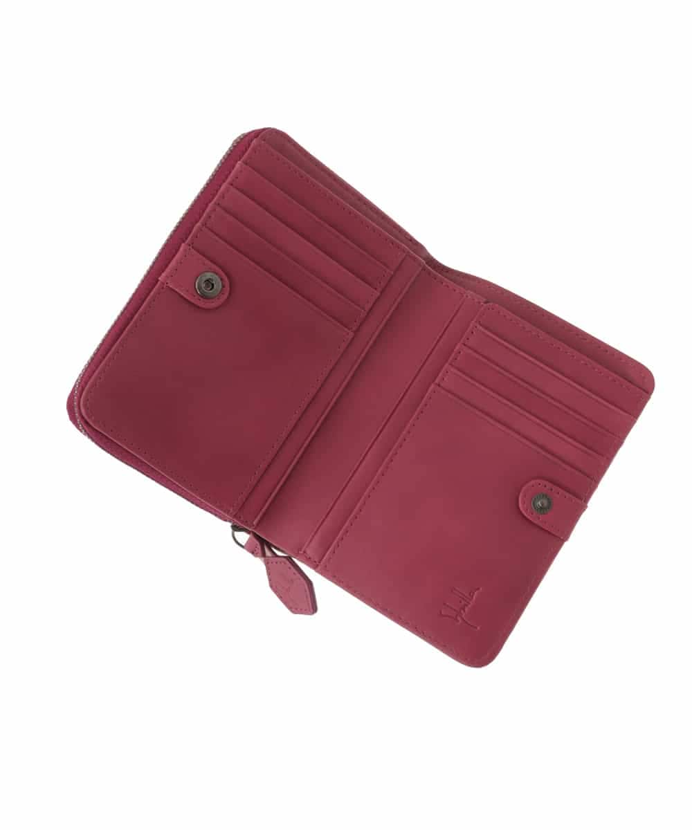 GS8AS01145 Sybilla(シビラ) カウレザーコンパクトウォレット ボルドー