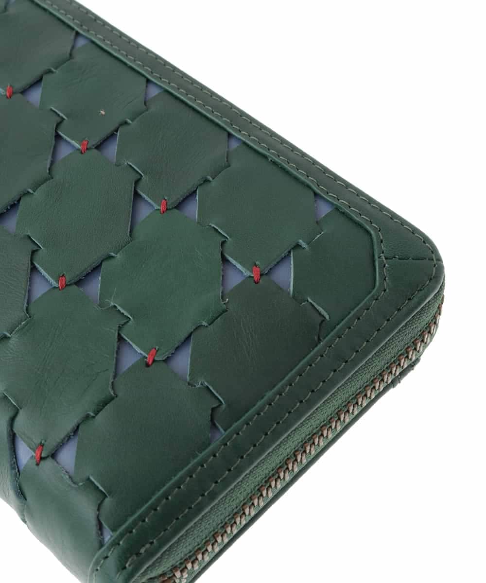 GS8AS02180 Sybilla(シビラ) カウレザーロングウォレット グリーン