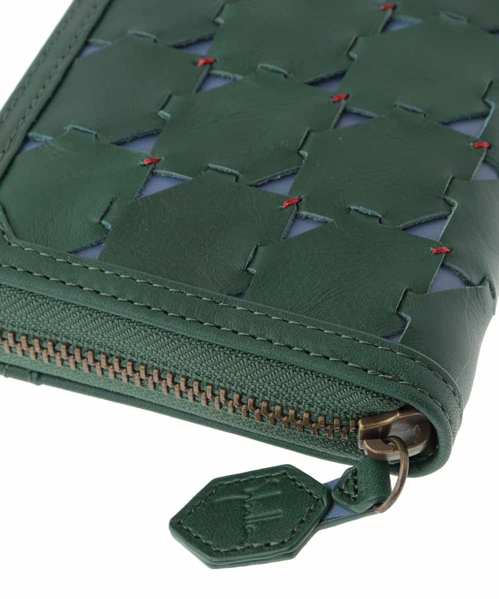 GS8AS02180 Sybilla(シビラ) カウレザーロングウォレット グリーン