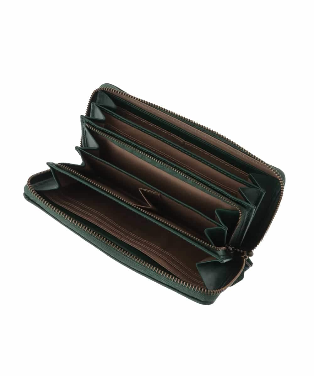 GS8AS02180 Sybilla(シビラ) カウレザーロングウォレット グリーン