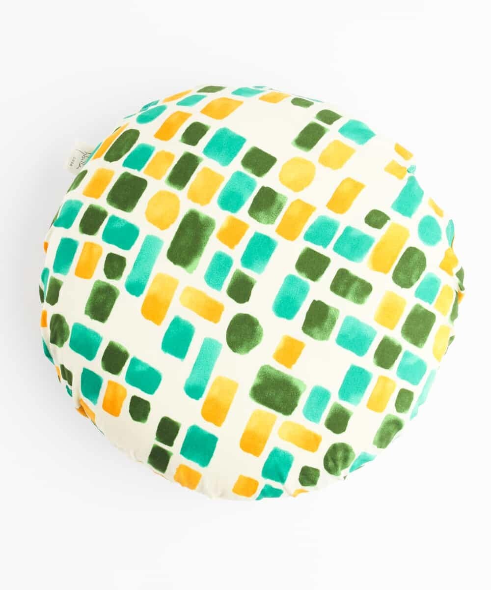 GS8GD20025 Sybilla(シビラ) カラーブロック　クッションカバー　35センチ グリーン