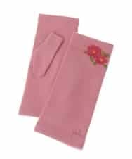 GS9AS02033 Sybilla(シビラ) 【日本製】フィンガーレスフラワー刺繍グローブ ピンク