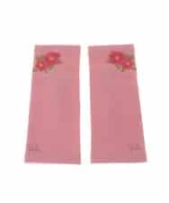 GS9AS02033 Sybilla(シビラ) 【日本製】フィンガーレスフラワー刺繍グローブ ピンク