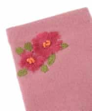 GS9AS02033 Sybilla(シビラ) 【日本製】フィンガーレスフラワー刺繍グローブ ピンク