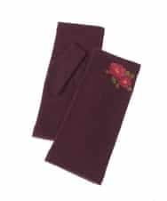 GS9AS02033 Sybilla(シビラ) 【日本製】フィンガーレスフラワー刺繍グローブ パープル