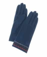 GS9AS03033 Sybilla(シビラ) 【日本製】刺繍ラインデザイングローブ ブルー