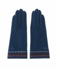 GS9AS03033 Sybilla(シビラ) 【日本製】刺繍ラインデザイングローブ ブルー