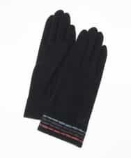 GS9AS03033 Sybilla(シビラ) 【日本製】刺繍ラインデザイングローブ ブラック