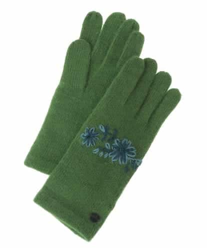 GS9AS05035 Sybilla フラワーニット刺繍グローブ