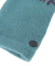 GS9AS05035 Sybilla(シビラ) フラワーニット刺繍グローブ ライトブルー