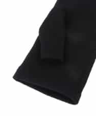 GS9AV01033 Sybilla(シビラ) 【抗菌防臭/日本製】フラワーデザインフィンガーレスハンドウォーマー ブラック