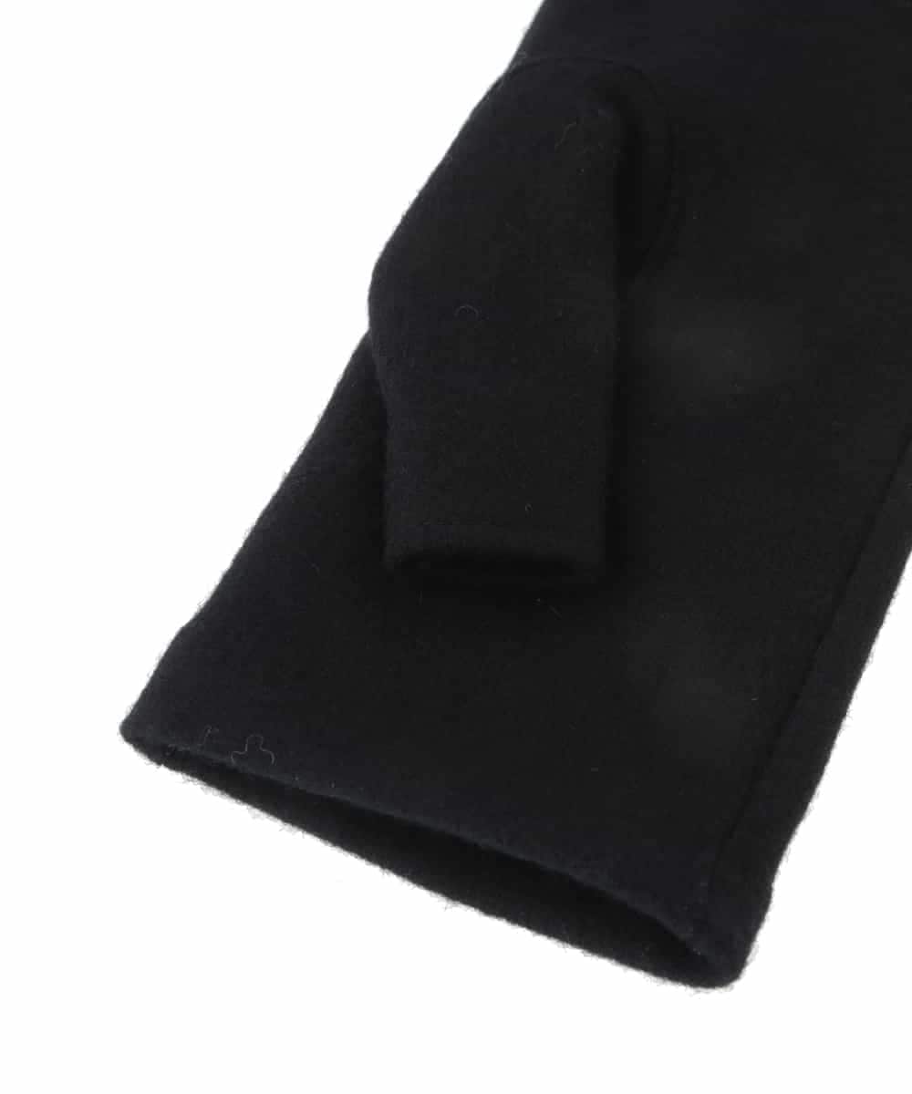 GS9AV01033 Sybilla(シビラ) 【抗菌防臭/日本製】フラワーデザインフィンガーレスハンドウォーマー ブラック