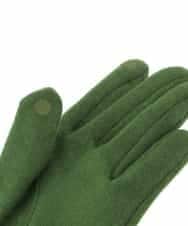 GS9AV02038 Sybilla(シビラ) 【抗菌防臭/日本製】フラワー刺繍スリムフィットグローブ グリーン