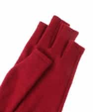 GS9AV03038 Sybilla(シビラ) 【抗菌防臭/日本製】フラワー刺繍フィンガーレスグローブ レッド