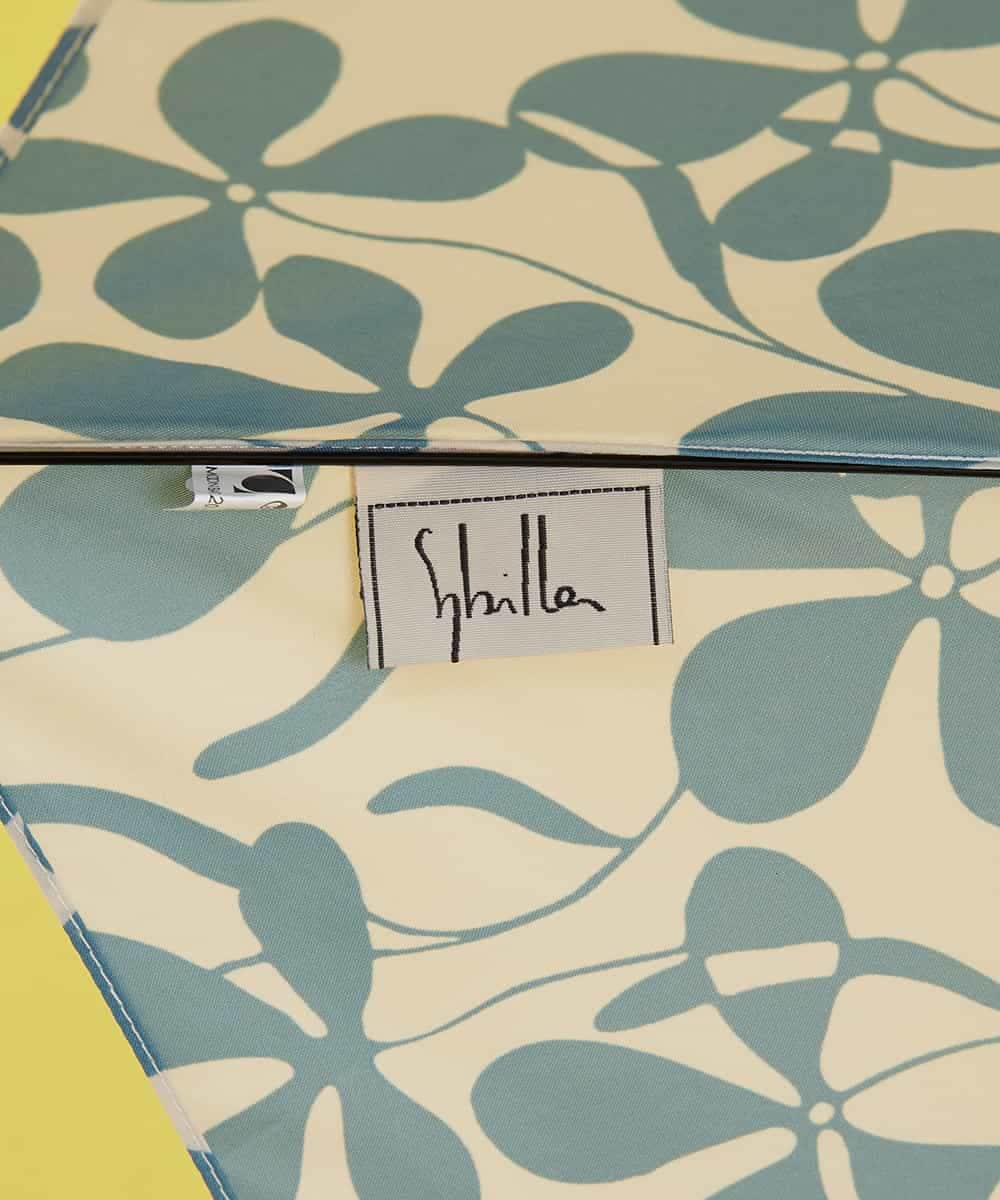 GSYGJ28050 Sybilla(シビラ) フラワープリント　折りたたみ傘 ブルー