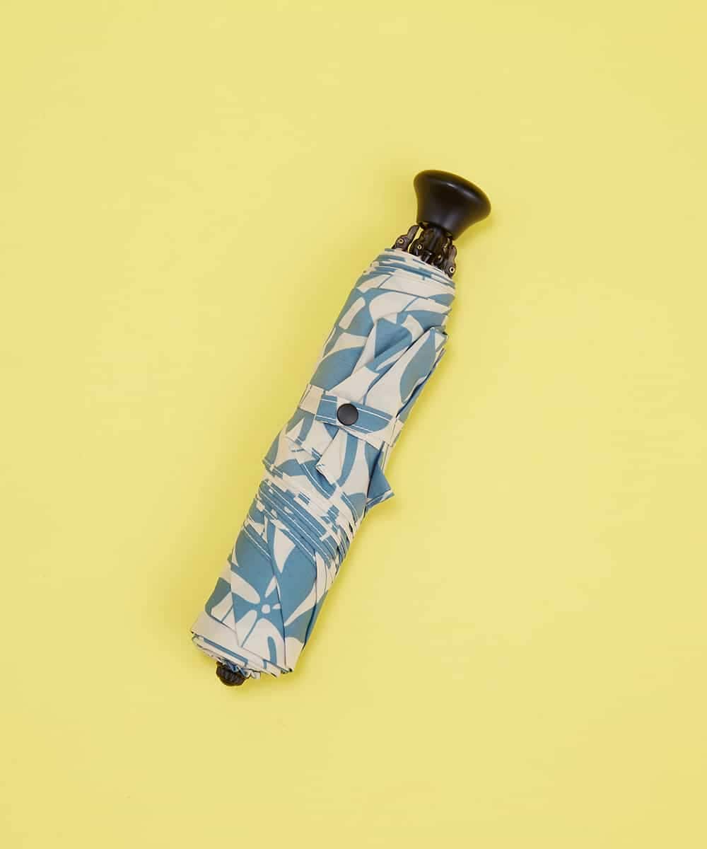 GSYGJ28050 Sybilla(シビラ) フラワープリント　折りたたみ傘 ブルー