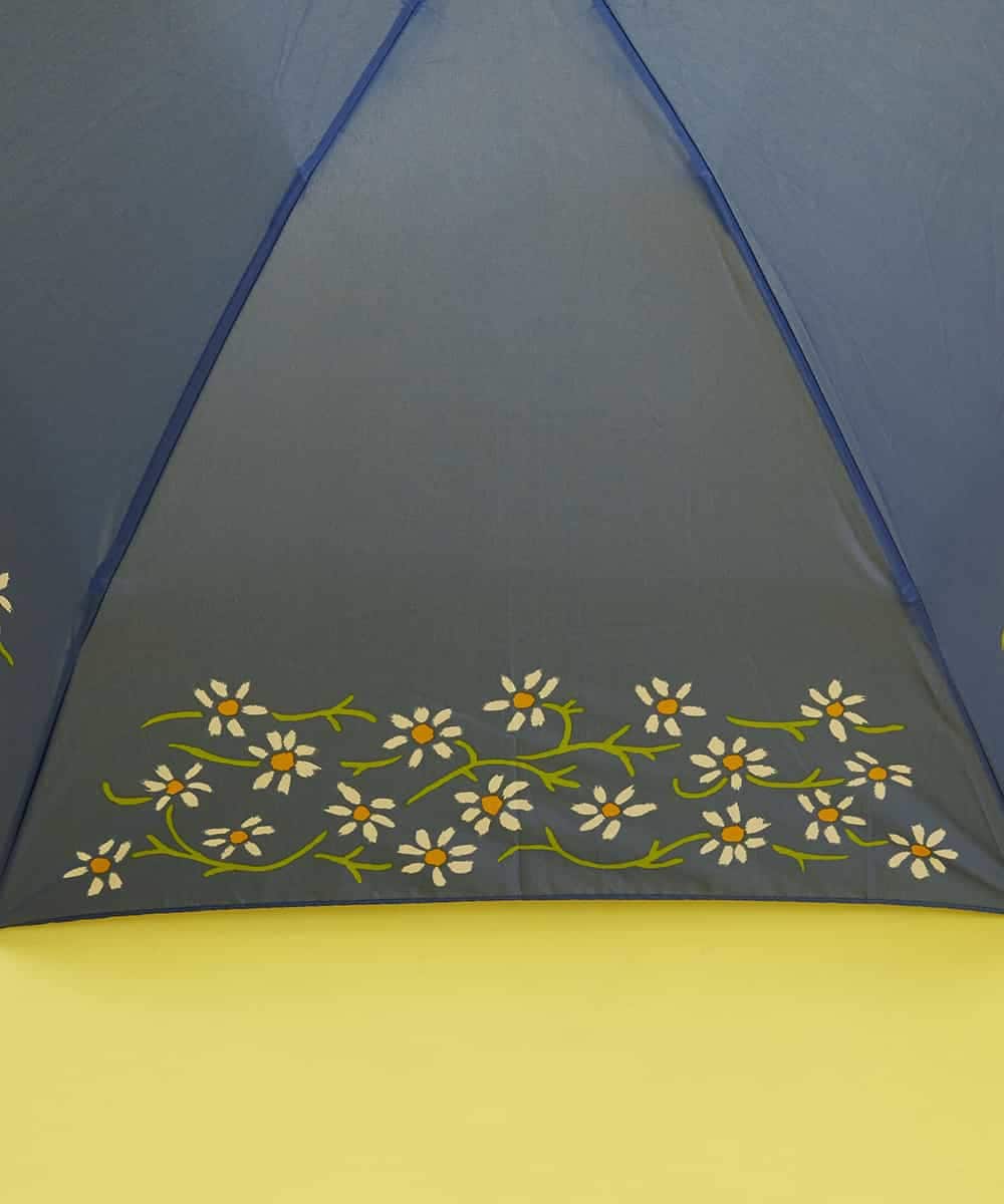 GSYGJ30070 Sybilla(シビラ) マーガレットポイント　折りたたみ傘 ネイビー