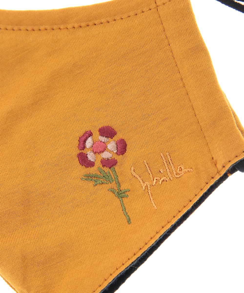 GSYGM03023 Sybilla(シビラ) 【返品不可】Sybillaフラワー刺繍マスク マスタード