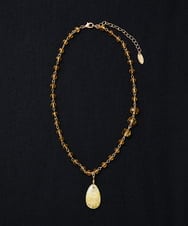 GY2EF01130 Sybilla(シビラ) ◆受注生産◆ドロップストーンネックレス（ローズクォーツ・シトリン） イエロー系（シトリン）