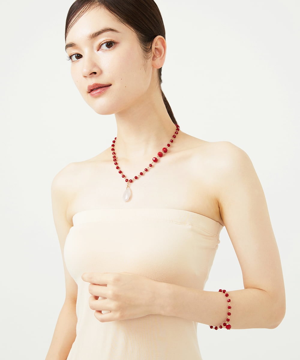 GY2EF02110 Sybilla(シビラ) ◆受注生産◆ガラスビーズブレスレット レッド系