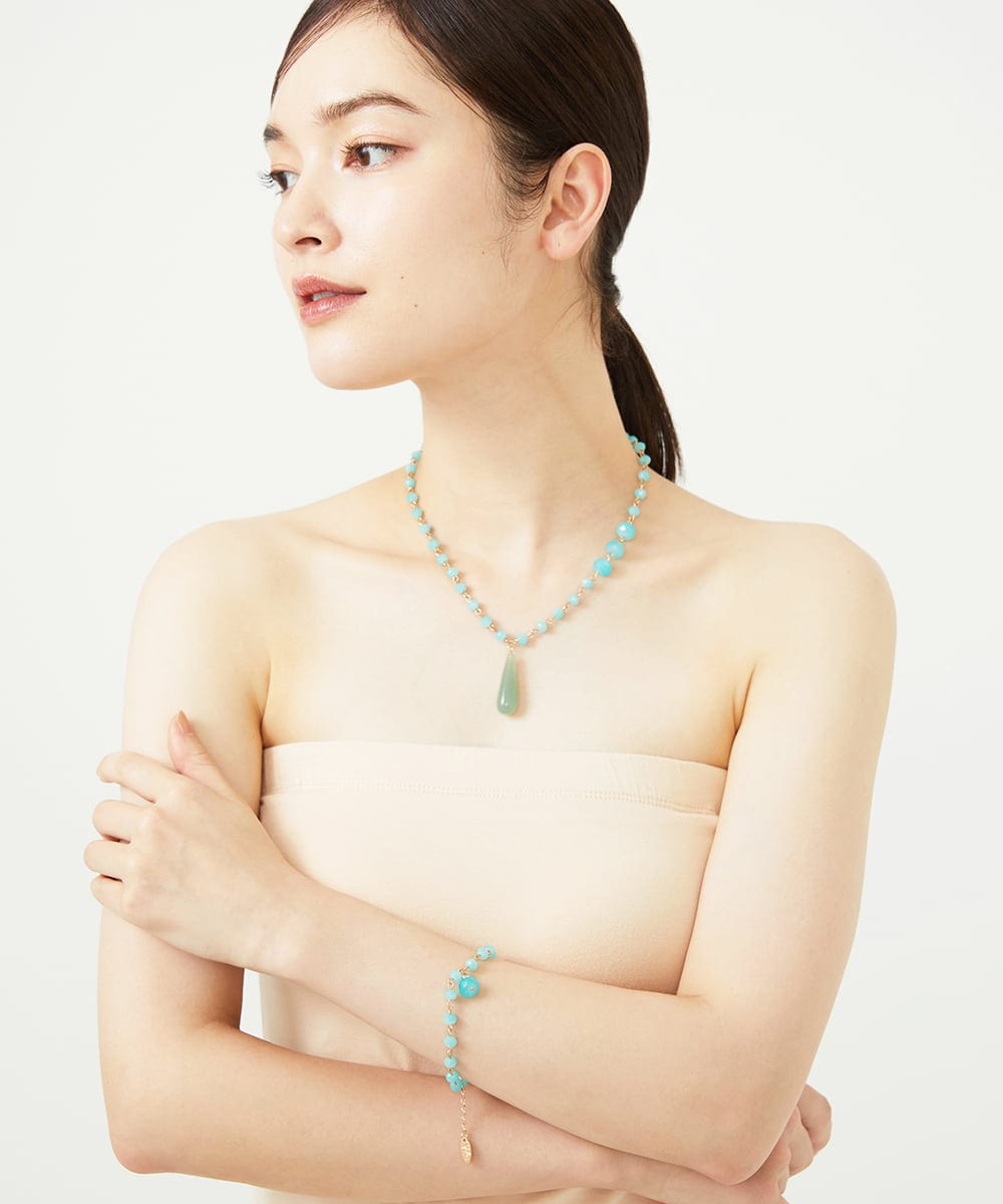 GY2EF02110 Sybilla(シビラ) ◆受注生産◆ガラスビーズブレスレット ブルー系