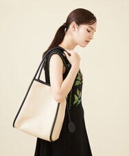 GY5GX01490 Sybilla(シビラ) ◆受注生産につき返品・交換・キャンセル不可◆パナマ織りトートバッグ ブラック
