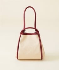 GY5GX02430 Sybilla(シビラ) ◆受注生産につき返品・交換・キャンセル不可◆パナマ織りラウンドフォルムバッグ レッド